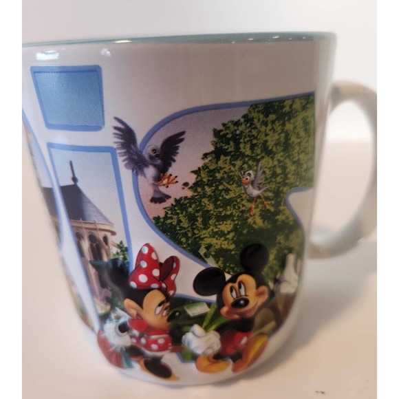 Disneyland Resort Paris Official Mickey & Minnie Mouse Extra Large 3D Mug White - Picture 2 of 8